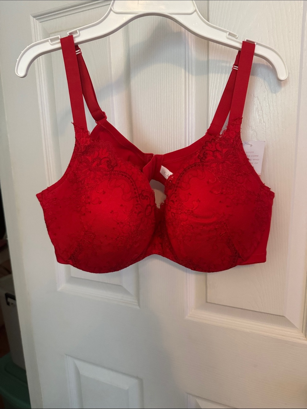 Cacique Red Lace Full Coverage Underwire Bra